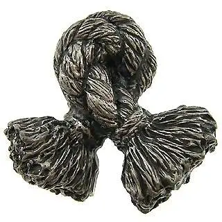 1-3/4-Inch Nautical Braided Rope Cabinet Knob In Solid Pewter – Ocean-Inspired Design 1