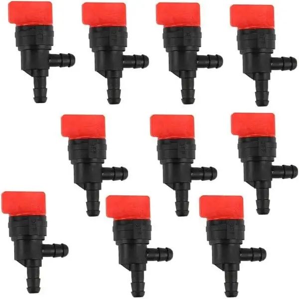 10-Pack Inline Fuel Shut-Off Valve – 90° 1/4" Fitting For Briggs & Stratton, Tecumseh, And Pressure Washers (494769) 1