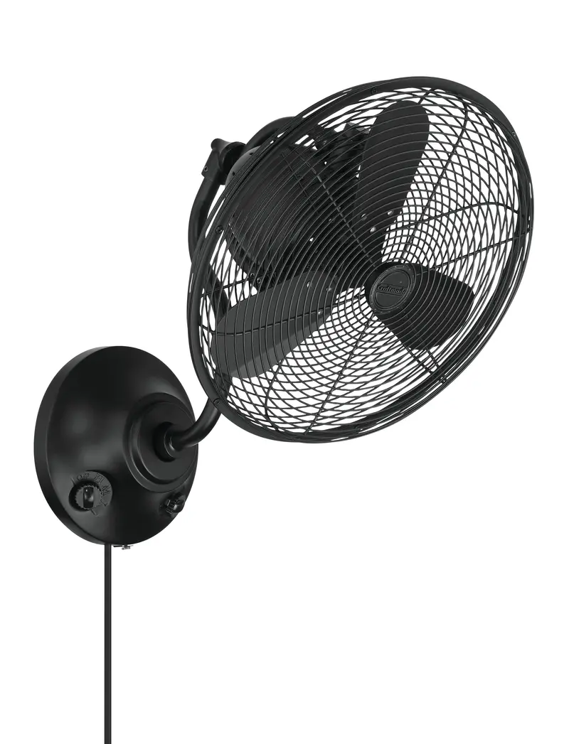 14-Inch Bellows I Damp-Rated Indoor/Outdoor Ceiling Fan In Flat Black With Matching Blades 1