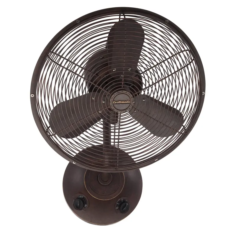 14-Inch Bellows I Damp-Rated Indoor/Outdoor Fan In Aged Bronze Textured Finish With Matching Blades 1
