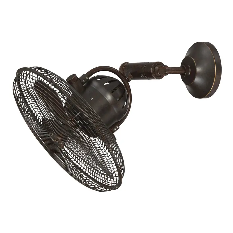 14-Inch Bellows Iv Damp-Rated Indoor/Outdoor Ceiling Fan In Aged Bronze Texture With Matching Blades 1