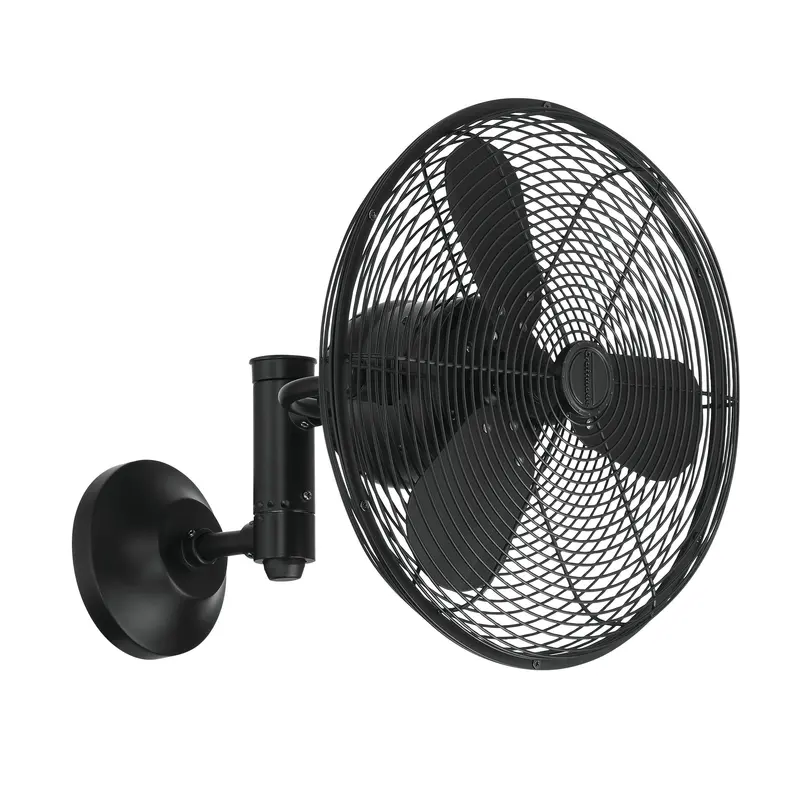 14-Inch Bellows Iv Damp-Rated Indoor/Outdoor Ceiling Fan In Flat Black With Matching Blades 1