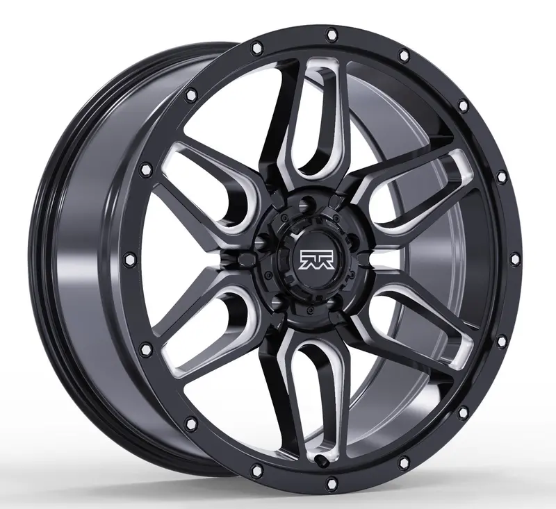 17X8.5 Mudder Trucker Mt317 Barrier Black Machined Wheel – 5X127 Lug Pattern, +18Mm Backspacing 1
