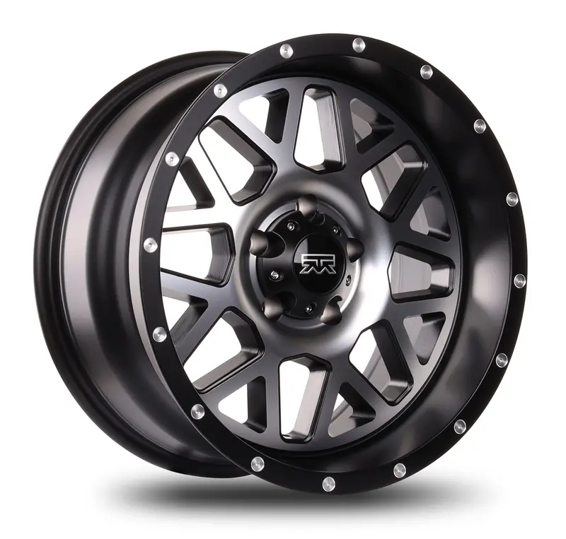 18X9 Mudder Trucker Mt859 Mutiny Wheel Rim – Black Machined, 5X127 (5X5") Lug Pattern, Et−12 1