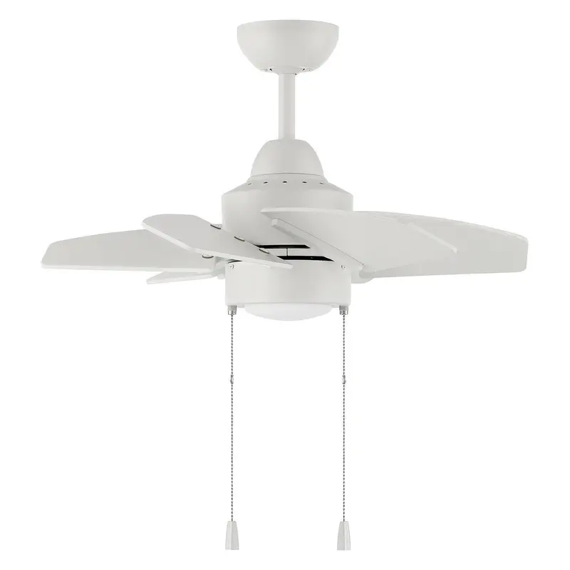 24-Inch White Propel Ii Damp-Rated Indoor/Outdoor Ceiling Fan With White Blades 1