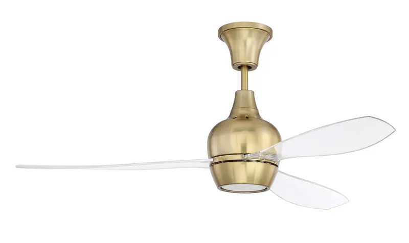 52-Inch Bordeaux Ceiling Fan In Satin Brass With Acrylic Blades 1