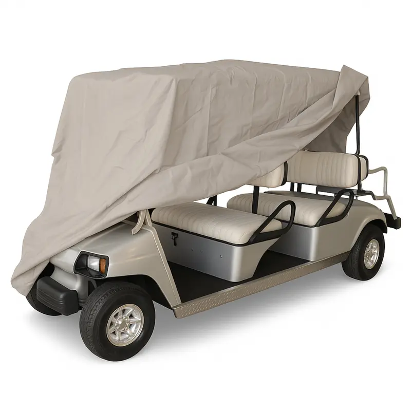 6-Passenger Golf Cart Storage Cover – Premium Taupe Finish 1