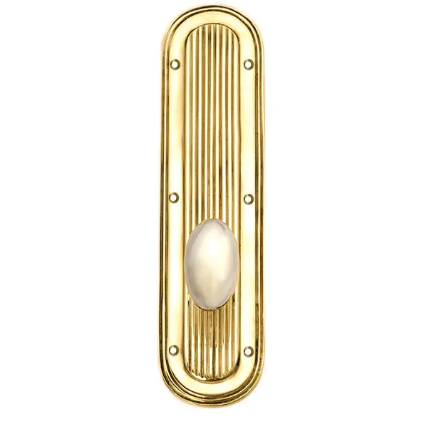 Art Deco Oval Door Knob With Decorative Backplate 1