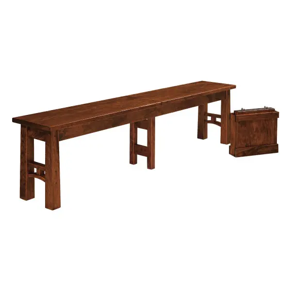 Bridgeport Farmhouse Extendable Bench With Planked Top 1