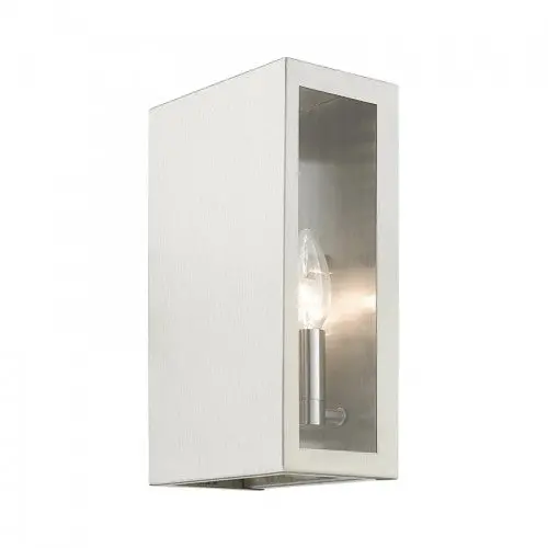 Brushed Nickel Ada Medium Outdoor Sconce – Dual-Light Exterior Wall Fixture 1