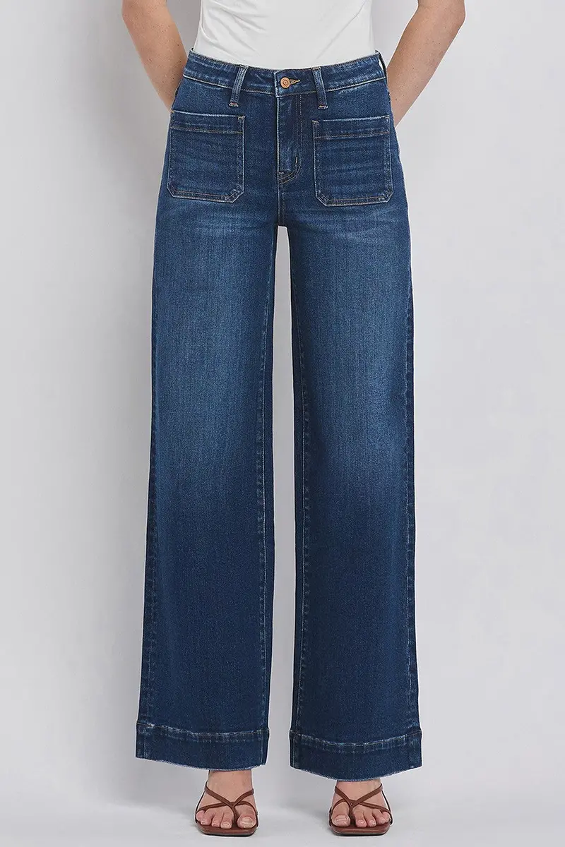 Flying Monkey F5764D High-Waisted Distressed Jeans 1