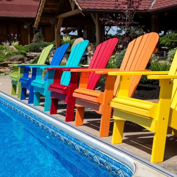 Foldable Adirondack Chair With Comfo Back And Dual-Tone Finish 1