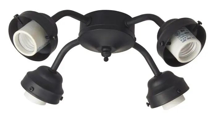Four-Light Universal Fitter In Matte Flat Black 1