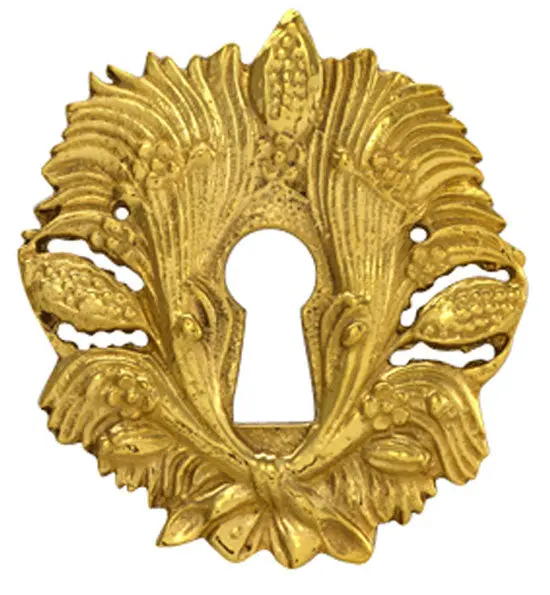 Harvest-Style Solid Brass Keyhole Cover – Rustic Elegance 1
