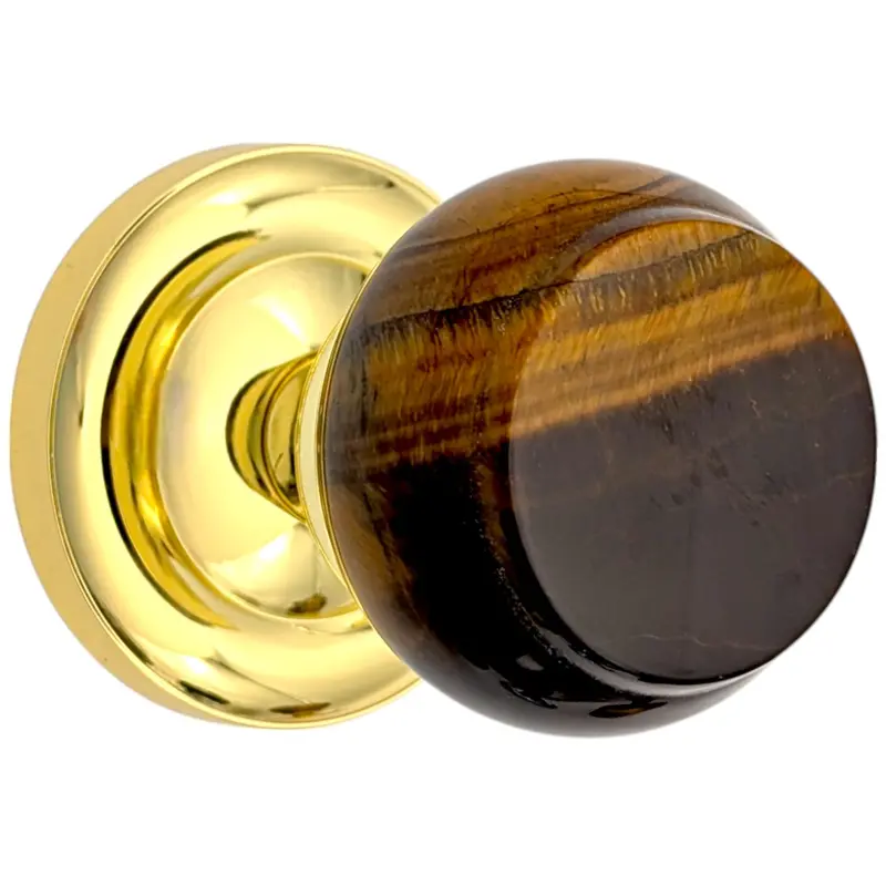 Magnifique® Classic Door Hardware Set With Blue Tiger Eye Knobs – Wide Finish Range 1