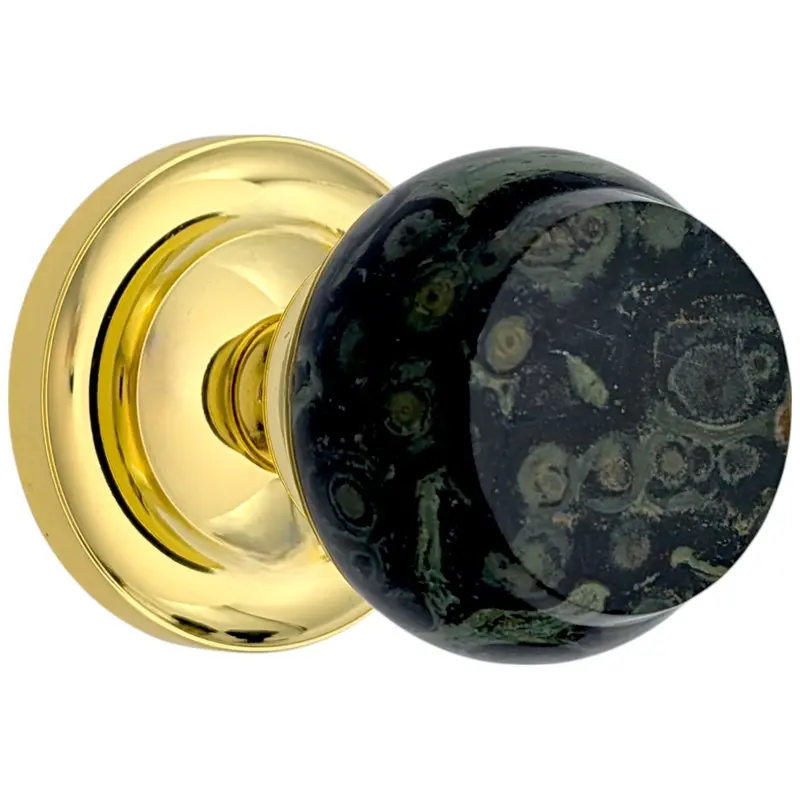Magnifique® Classic Door Set With Crocodile Jasper Knobs – Assorted Finish Choices 1
