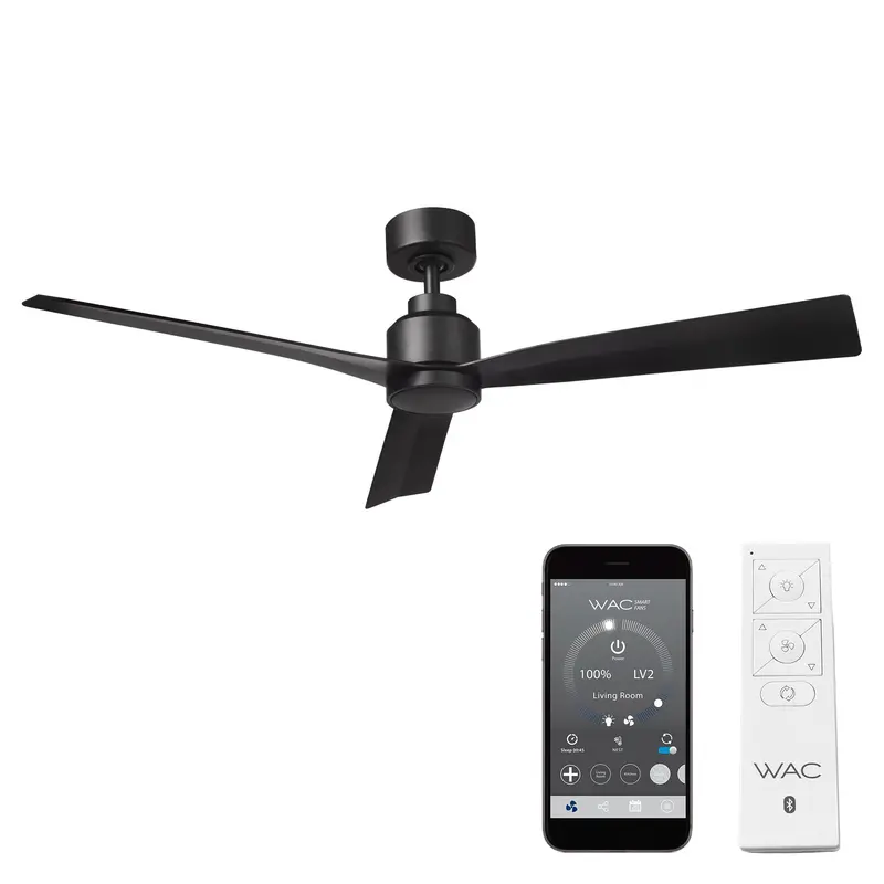 Minimalist 3-Blade Smart Ceiling Fan – Wi-Fi Enabled & Reversible Motor 1