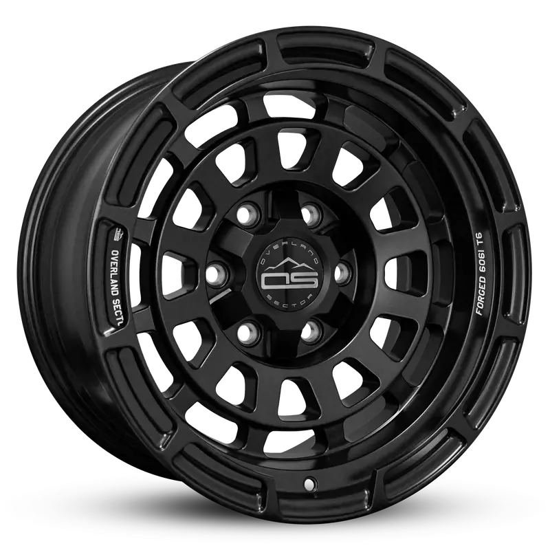Overland Sector Badlander Forged 17X9 +0 Wheel | Dual 6X135 & 6X139.7Mm Bolt Patterns, 106.1Mm Hub Bore, Satin Black 1