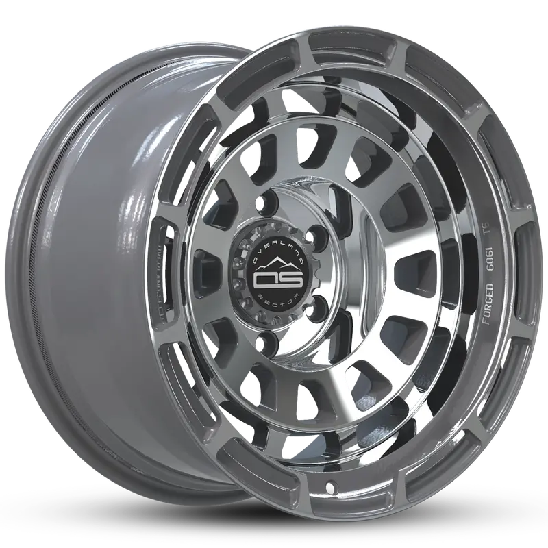 Overland Sector Badlander Forged Rim – 17X9″ Zero Offset, 5X114.3Mm, 73.1Mm Cb, Gloss Gunmetal Machined Face 1