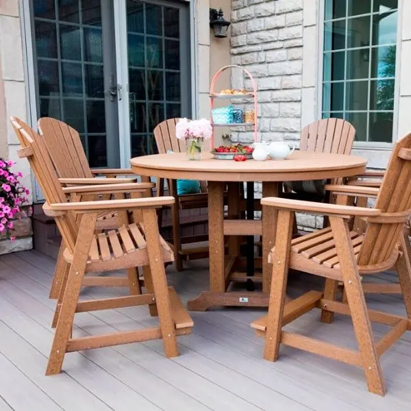 Poly Outdoor Counter Height Dining Table – 60" Round 1