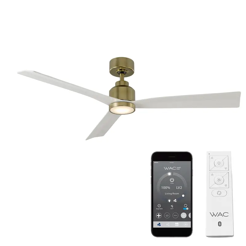 Quiet 3-Blade Led Smart Ceiling Fan With Adjustable Brightness 1