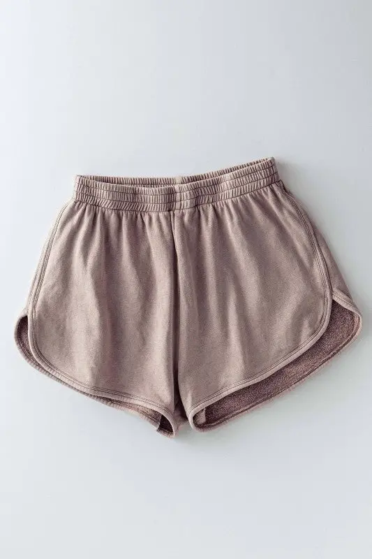 Retro-Inspired Vintage Wash Athletic Shorts 1