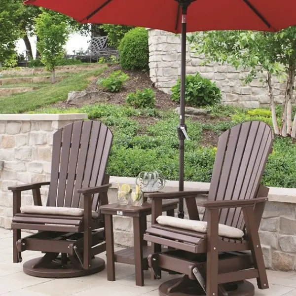 Single-Color Swivel Glider Chair With Contoured Back Support 1