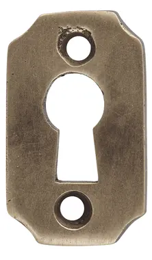 Small Keyhole Escutcheon – 1.5 Inch Solid Brass Plate 1