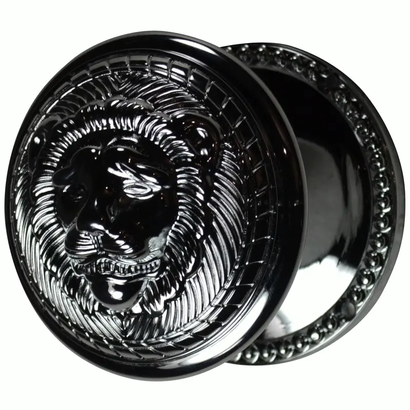 Solid Brass Beaded Mgm Lion Head Door Knob Set 1
