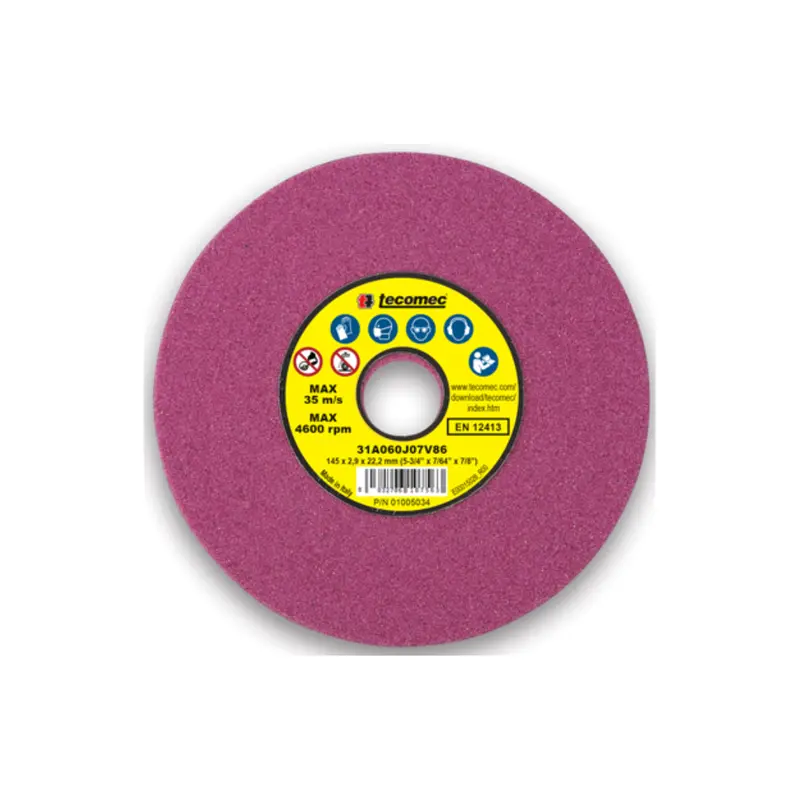 Tecomec Pink Abrasive Grinding Wheel – 5-3/4" X 1/8" (Model 1150029) 1