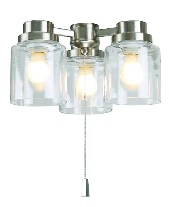 Three-Light Universal Led Light Kit In Brushed Polished Nickel 1