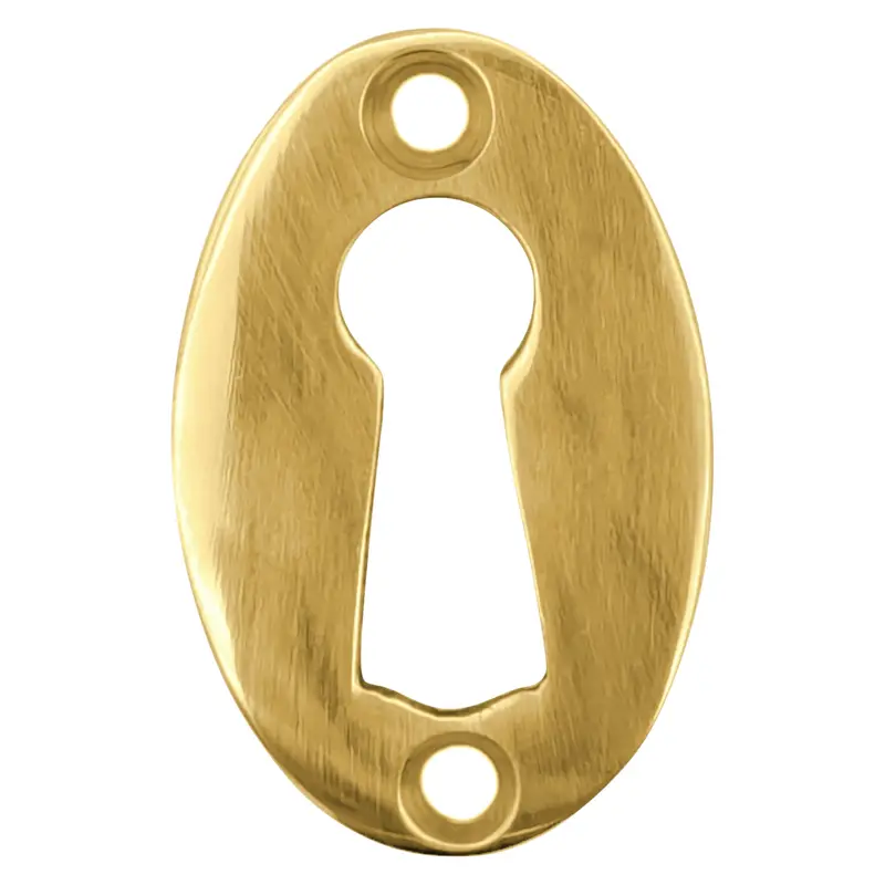 Traditional Oval Escutcheon Plate – 1.5 Inch, Solid Brass, Multiple Finishes 1