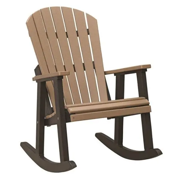 Two-Tone Comfo Back Rocking Chair With Upholstered Seat 1