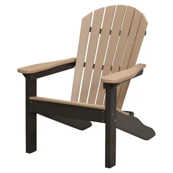 Two-Tone Folding Adirondack Chair With Comfort-Back Support 1