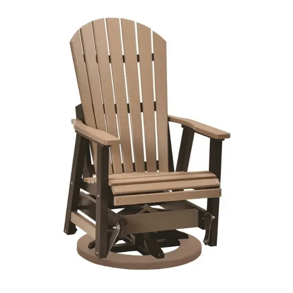 Two-Tone Swivel Glider Chair With Comfort-Back Design 1