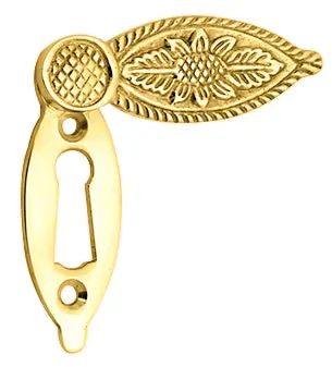 Victorian Solid Brass Keyhole Cover – Authentic Period Detail 1