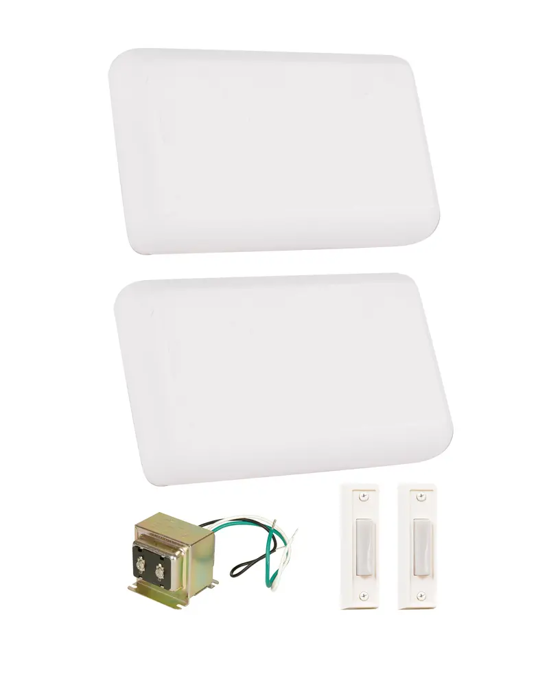 White Two-Tone Builder Door Chime Kit 1